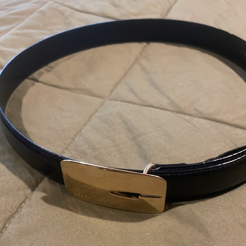 GUCCI black patten leather retro / vintage belt authentic - Picture 2 of 13